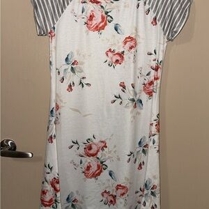 Floral and Striped Dress